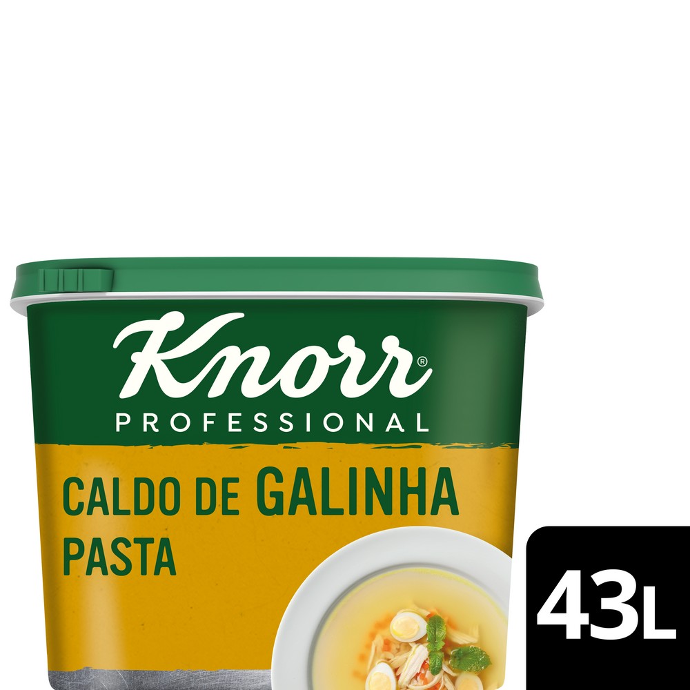 Knorr caldo pasta Galinha 1Kg - Knorr Caldo de Galinha é o preferido das cozinhas portuguesas. Sabor único, qualidade constante.